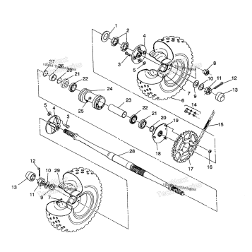 REAR WHEEL DRIVE ASSEMBLY SPORTSMAN 4X4