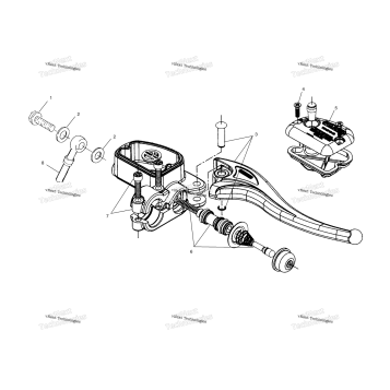 CONTROLS MASTER CYLINDER/BRAKE LINE RH A02CL50AA/DA