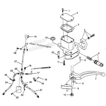CONTROLS MASTER CYLINDER/BRAKE LINE