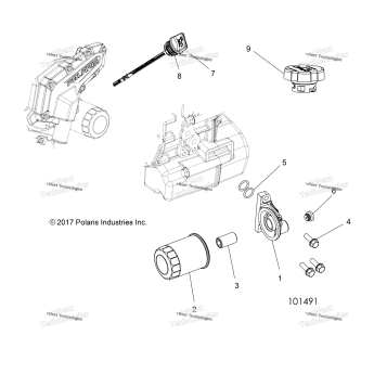 ENGINE, OIL FILTER & DIPSTICK