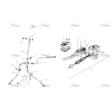 CONTROLS MASTER CYLINDER/BRAKE LINE