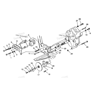 GEARCASE/BRAKE MOUNTING 6X6 350L