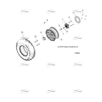 WHEELS, FRONT TIRE & BRAKE DISC