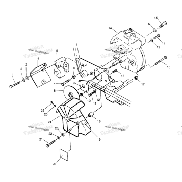 GEARCASE/BRAKE MOUNTING 2X4 400L