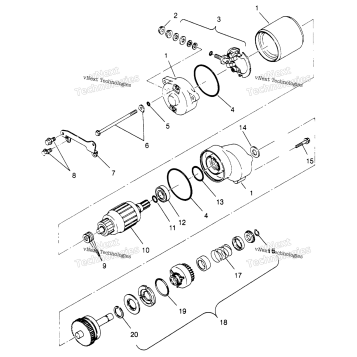 STARTING MOTOR 6X6 300