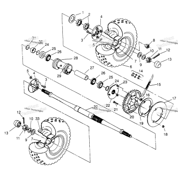 REAR WHEEL DRIVE ASSEMBLY XPLORER 300