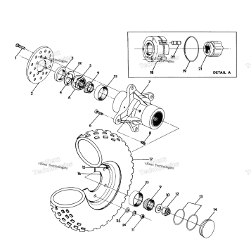 FRONT WHEEL ASSEMBLY 250 6X6
