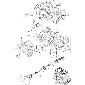 CRANKCASE AND ROTARY VALVE