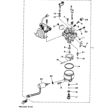 CARBURETOR 2 EF YG6600DEX AUTO CHOKE