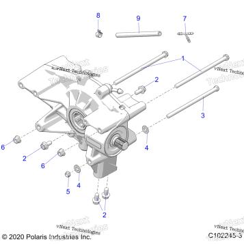 DRIVE TRAIN, REAR GEARCASE MOUNTING