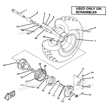 FRONT WHEEL & BRAKE ASSEMBLY