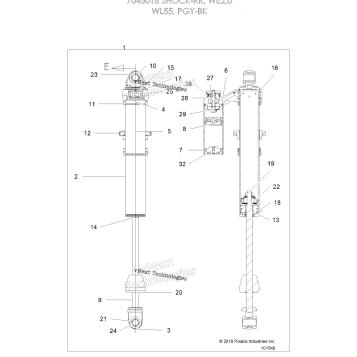 SUSPENSION, SHOCK, REAR PIGGYBACK INTERNALS
