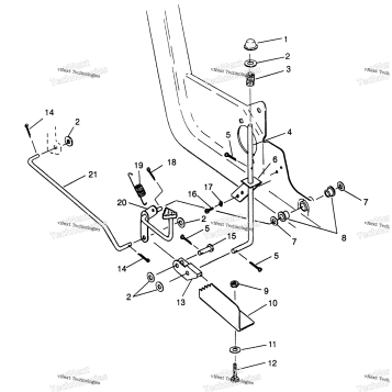 FOOT PEDAL & PARKING BRAKE 6X6 400L NORWEGIAN