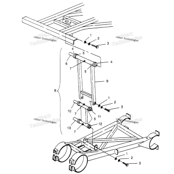 REAR STRUT STABILIZER ASSEMBLY 6X6 400L