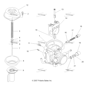 ENGINE, CARBURETOR, UPPER