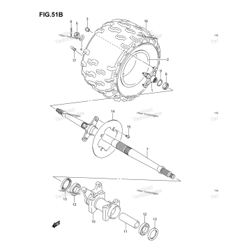 RIGHT REAR WHEEL (MODEL K5/K6/K7)
