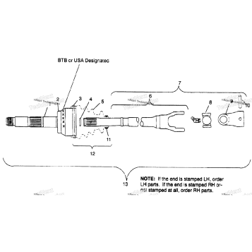 CV JOINT BTB 6X6 400L W968740 & 6X6 400L NORWEGIAN
