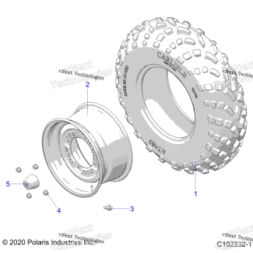WHEELS, FRONT TIRE