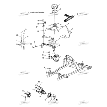 FUEL TANK & CARBURETOR MOUNTING