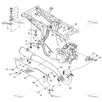 EXHAUST SYSTEM SPORTSMAN 400L