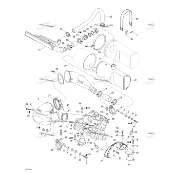 ENGINE SUPPORT AND MUFFLER