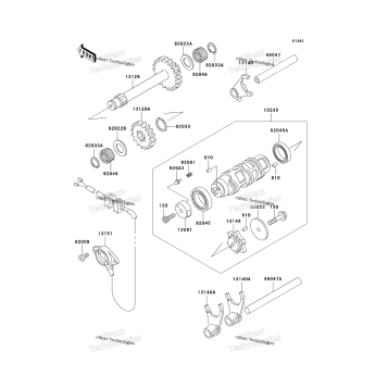 GEAR CHANGE DRUM/SHIFT FORK(S)