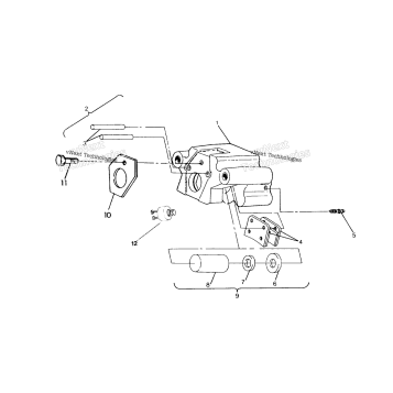 REAR BRAKE ASSEMBLY 250 6X6