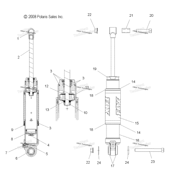 SUSPENSION, SHOCK, REAR TRACK S09PR6HSL (49SNOWSHOCKREARSB)