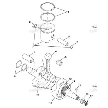 CRANKSHAFT & PISTON 4X4 250