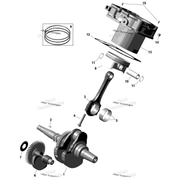 ROTAX - CRANKSHAFT, PISTONS AND CYLINDER