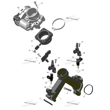 ROTAX - AIR INTAKE MANIFOLD AND THROTTLE BODY