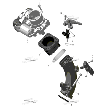ROTAX - AIR INTAKE MANIFOLD AND THROTTLE BODY