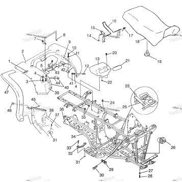 REAR CAB & SEAT SPORTSMAN 500 W97CH50A