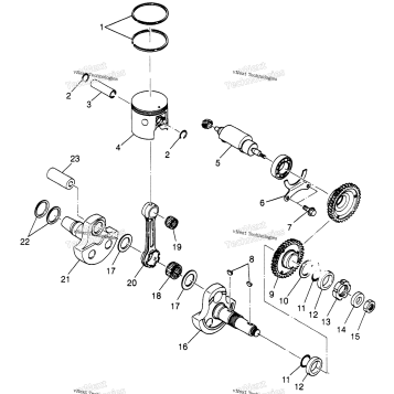 PISTON & CRANKSHAFT SPORT 400L W97BA38C (4940124012C014)