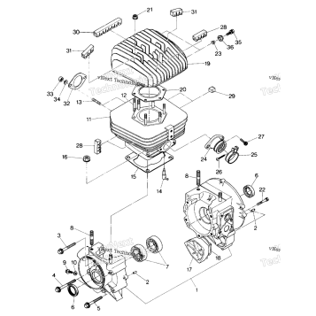 CRANKCASE & CYLINDER ASSEMBLY