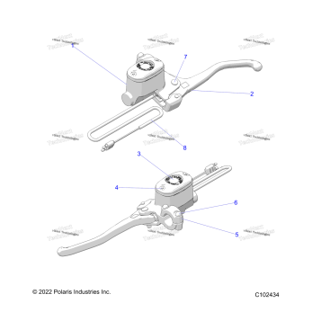 BRAKES, FRONT BRAKE LEVER & MASTER CYLINDER