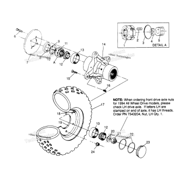 FRONT WHEEL ASSEMBLY SPORTSMAN 4X4