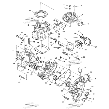 CRANKCASE & CYLINDER 4X4 350L