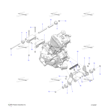 ENGINE, MOUNTING & LONG BLOCK
