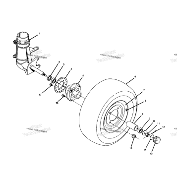 FRONT WHEEL ASSEMBLY 250 2X4