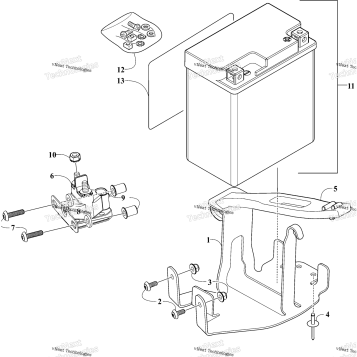 BATTERY AND TRAY