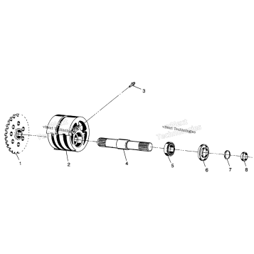 FRONT TIGHTENER ASSEMBLY 4X4 350L