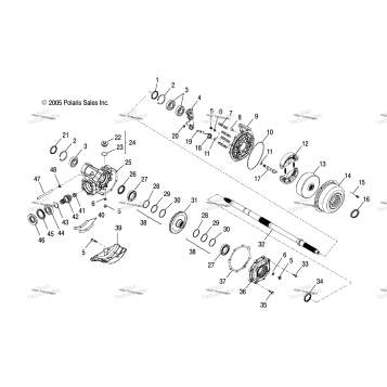 AXLE, REAR WHEEL /AB/AC/AD