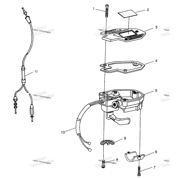 CONTROLS THROTTLE ASM./CABLE TRAIL BOSS