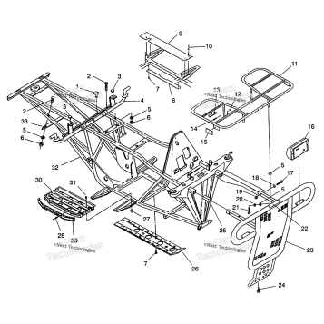 BUMPER/RACK MOUNTING 6X6 350L