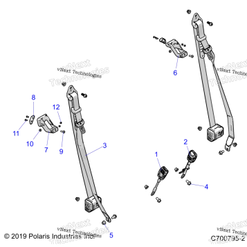 BODY, SEAT BELT MOUNTING
