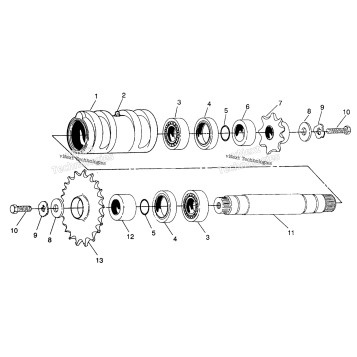 CENTER TIGHTENER ASSEMBLY 4X4 350L