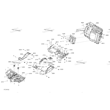 CAB INTERIOR MAVERICK SPORT - NORTH AMERICA - REAR SECTION