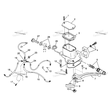 CONTROLS MASTER CYLINDER/BRAKE LINE N98AE50D