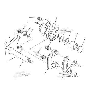 FRONT BRAKE ASSEMBLY 250 4X6